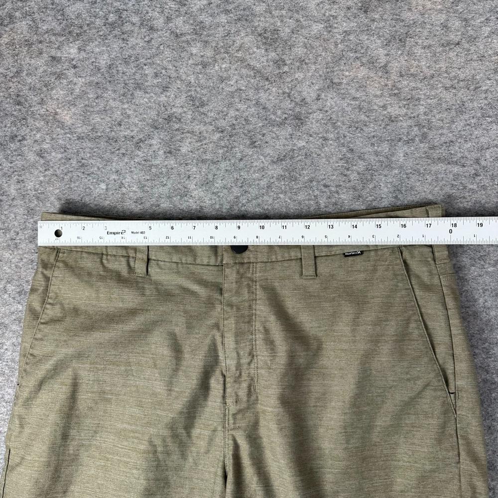 Hurley Chino Shorts 10" Cotton Polyester Stretch Pockets Brown Mens 34 - Picture 9 of 13